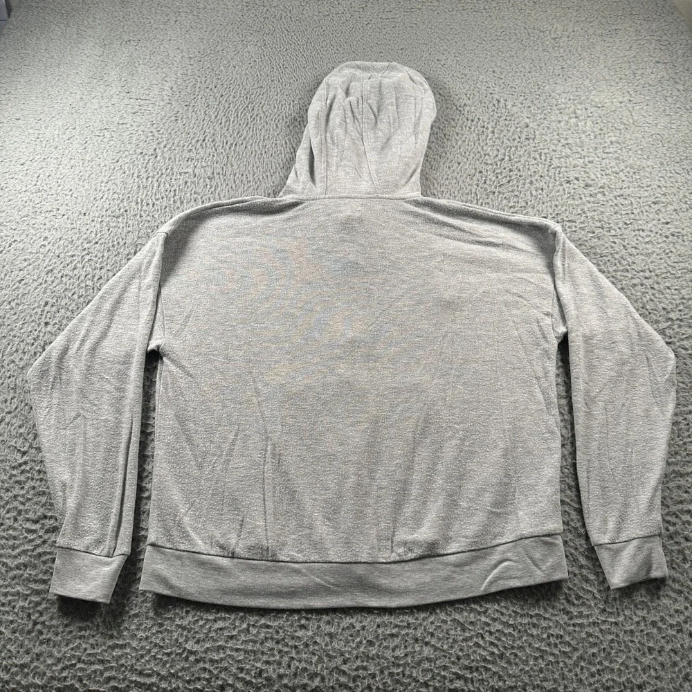 Alo Yoga Soho Hoodie Womens XS Gray‎ Lightweight Zip Up Hooded Loungewear
